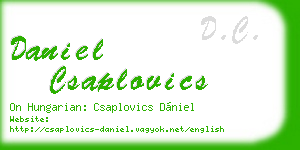 daniel csaplovics business card